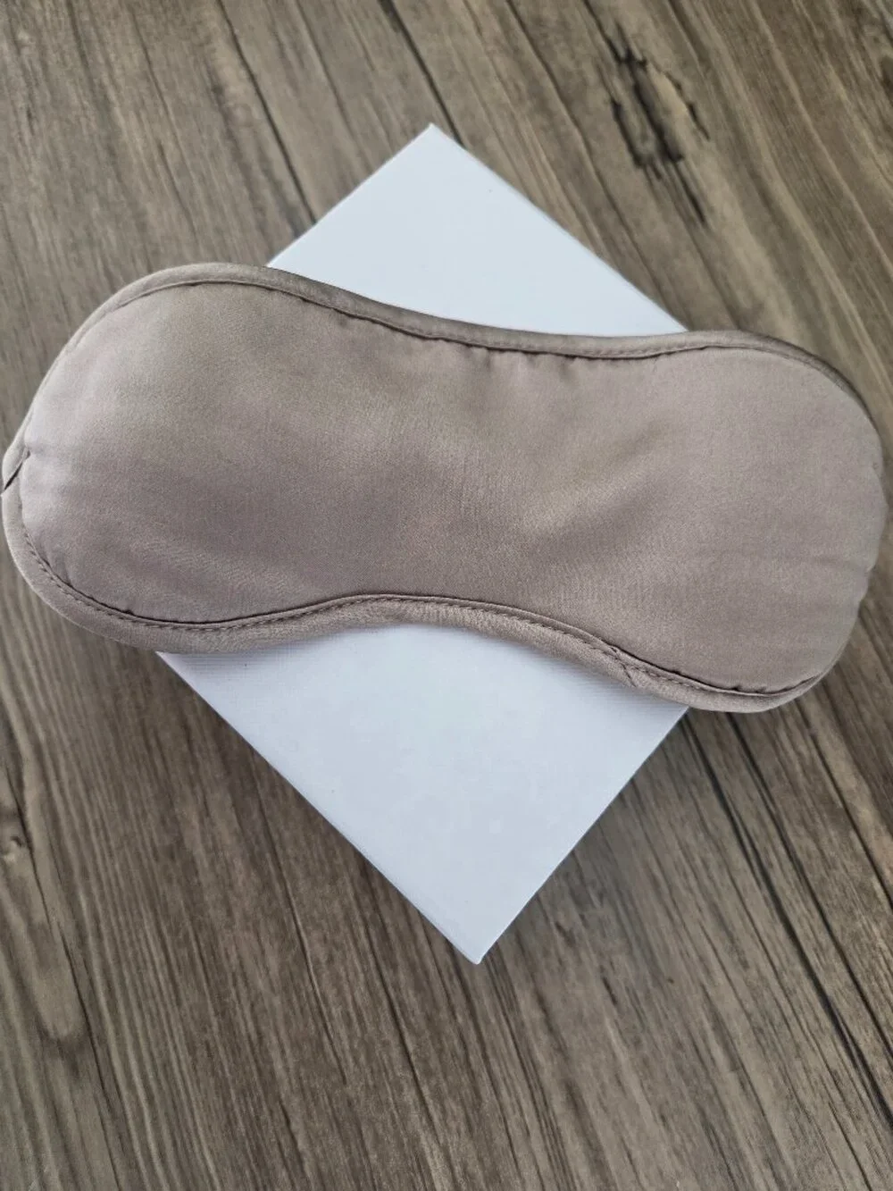 Pure Silk Taupe Sleep Mask - Comfortable Eye Mask for Travel and Rest
